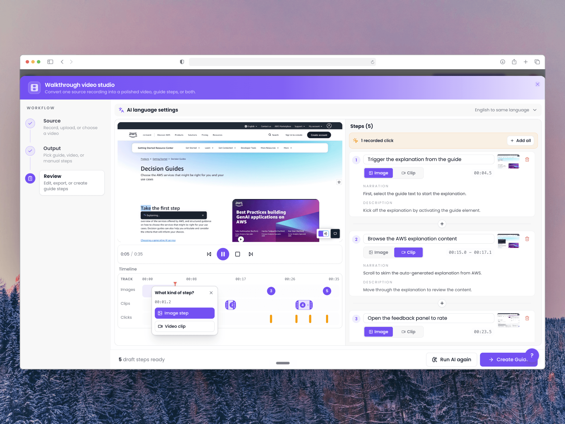 stpwise guide and video editor